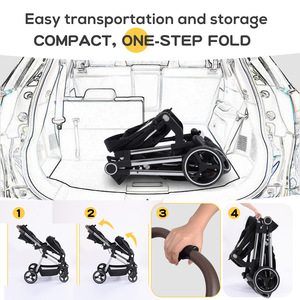 Poussette bébé multifonctionnelle légère et pliable avec siège bidirectionnel, vue panoramique, bonne suspension et convertible - Product Image 4