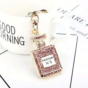 Fashion Fresh Metal <b>Keychain</b> with Round Crystal Pendant, <b>Custom</b> Enamel Compass for Women's Bag Charm, Gift for New Year - Product Image 4