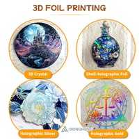 Rouleaux d'autocollants en PET transparent holographique 3D haut de gamme personnalisés pour journal et scrapbooking