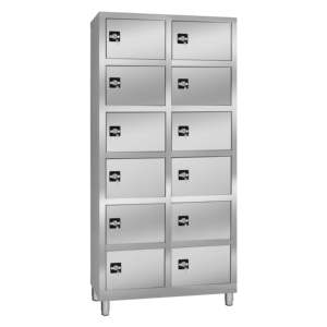 Armadio moderno 12 porte in acciaio inox regolabile per casa ufficio magazzino camera da letto palestra uso esterno scuola - Product Image 1