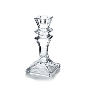 Petit bougeoir en verre sodocalcique transparent de luxe pour mariage/décoration de la maison - Product Image 1
