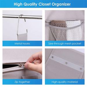 Hanging Closet Organizer <b>Storage</b> <b>Boxes</b> & Bins 2 Separable 3-Shelf Hanging Shelves With 3 Drawers Clothes Organizer Shelves - Product Image 4