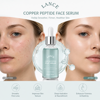 Sérum aux peptides de cuivre Lance OEM pour le visage, peptide GHK-CU avec acide hyaluronique, anti-âge / anti-rides, hydratant, restauration du collagène