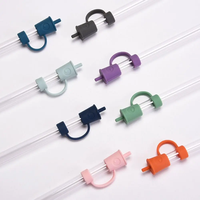 Capuchons de paille en silicone écologiques, anti-poussière, réutilisables, pour gobelets, accessoires de bar, avec logo personnalisé