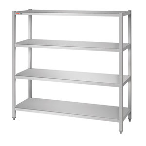 Étagère <span class=keywords><strong>murale</strong></span> pliable à 4 niveaux en acier inoxydable argenté pour cuisine, chambre froide, ustensiles et épices – Vente en gros - Product Image 3