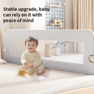 New Foldable Baby <b>Bed</b> <b>Rail</b> with U-Shaped Base, Drill-Free Installation, Adjustable Height Anti-Fall Safety <b>Guard</b> for Crib & <b>Bed</b> - Product Image 4