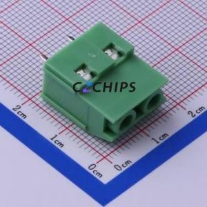 KF129-7.62-2P <b>Screw</b> Terminal <b>Block</b> Through hole Component (THT),P=7.62mm Connector 1x2P 7.62mm Green Through Hole - Product Image 1