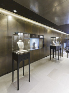 Fanxi-armoire ronde en verre avec lumière LED, présentoir <span class=keywords><strong>Pop</strong></span>-Up, socle rond, verouillé, <span class=keywords><strong>Vitrine</strong></span> de bijoux - Product Image 5