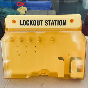 Station de gestion des serrures, conception monobloc verrouillable avec couvercle, boîte à serrures antivol pour <span class=keywords><strong>cadenas</strong></span> de sécurité, serrures à loquet et étiquettes LOTO - Product Image 4