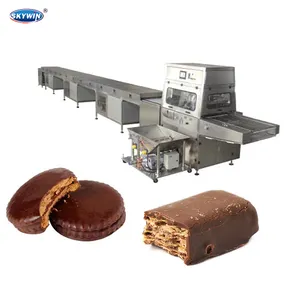 High Quality Chocolate Enrobing Line Small Wafer Chocolate Coating Machine Chocolate Enrober