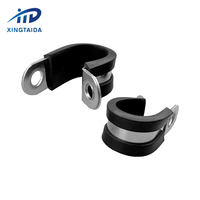 Collier de serrage en acier inoxydable 304 201 en acier doublé de caoutchouc P collier de serrage de type R avec caoutchouc epdm