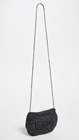 Sac banane femme en raphia crocheté noir et naturel, style bohème, tendance été 2024, le plus vendu