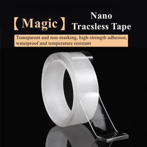 Transparente multiusos lavable reutilizable 1mm 2mm espesor Gel pegatina Nano cinta adhesiva <span class=keywords><strong>de</strong></span> doble cara - Product Image 6