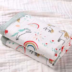 High Quality 100% Organic Cotton <b>Baby</b> Body Towel 6 Layers 400TC Knitted <b>Muslin</b> Gauze Solid Cartoon Pattern <b>Baby</b> Blanket Woven - Product Image 6