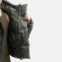 Veste d'hiver épaisse et chaude de haute qualité personnalisée pour homme, veste à capuche à fermeture éclair, veste matelassée surdimensionnée