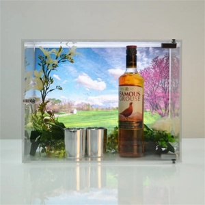 Highly Transparent Illuminated <b>Wall</b> Mounted Acrylic <b>Display</b> <b>Case</b> with Customizable Color & Size for Showroom - Product Image 5