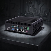 Mini ordinateur industriel sans ventilateur, double écran, 2 DDR4, VGA, Intel Core i3 6006U 1215U, mini PC embarqué à faible consommation d'énergie