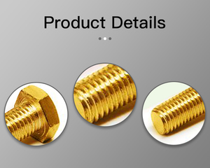 Trung Quốc bán buôn din933 đầy đủ chủ đề Brass dài Hex bu lông din931 đồng hình lục giác bu lông - Product Image 4
