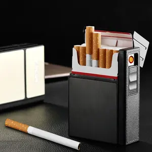 Wholesale USB Rechargeable Focus Brand Detachable Electronic Coil lighter with box 20pcs cigarette case lighter Custom Logo