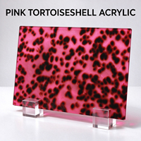 Plaque en acrylique moulé effet écaille de tortue rose pour découpe laser CO2, fournitures hôtelières, bijoux DIY, boucles d'oreilles, porte-clés, sous-verres, cadeaux d'anniversaire