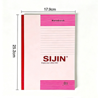 Carnet à couverture souple personnalisé B5 252x179mm, papier ligné, reliure parfaite, dos renforcé, impression OEM, pour l'école, le bureau, l'écriture
