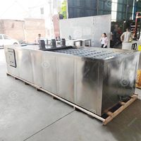 Machine à glaçons industrielle électrique commerciale en acier inoxydable haute capacité 1T/5T avec système de refroidissement à eau salée et moteur