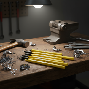 Juego de punzones Stanley de 1/16 a 1/4 pulgadas con mango amarillo, herramientas de acero para trabajar metales - Product Image 3