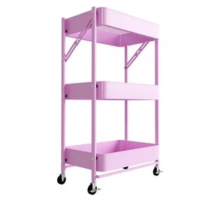 Chariot de rangement à fente utilisé dans les ménages Chariot de rangement pour nécessités quotidiennes Chariot de rangement pour aliments en métal - Product Image 3