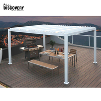 Pergola style hot bioclimatique pergola aluminium télécommande pergola à toit persiennes motorisée avec commande latérale électrique