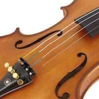 Violon professionnel HV04B OEM fait main en bois massif taille 4/4 avec accastillages en ébène - Instrument de musique professionnel