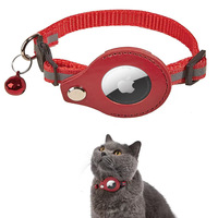 Collier de localisation réfléchissant pour animaux de compagnie pour Airtag Pet Tracker Anti Lost Cat Collar Nylon Réglable Accessoires de marche en plein air