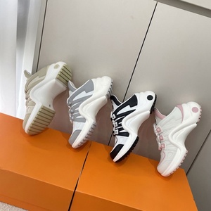 Baskets plateforme épaisses pour femmes, en cuir PU blanc et noir, à lacets, bout rond, semelle épaisse et amortie, chaussures de mode toutes saisons - Product Image 5