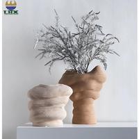 Vas Bunga Kering Gaya Art Deco Nordic Rustic untuk Dekorasi Rumah, Vas Keramik