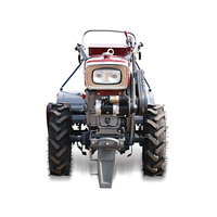 Tracteur à moteur diesel, mini-tracteur à conducteur marchant, mini-tracteur diesel avec rotoculteur pour rizière
