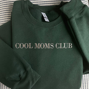 <span class=keywords><strong>Sweat</strong></span>-shirt brodé Cool Moms-Papas Club pour maman <span class=keywords><strong>papa</strong></span> spécial parent chemise bébé annonce pour cadeau de fête des mères pour le printemps - Product Image 6