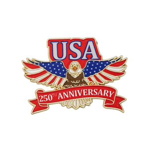 Broche Comemorativo do 250º Aniversário dos EUA 2026, Distintivo Patriótico para o Dia da Independência, Pin de Lapela para Roupas, Bolsas e Chapéus - Product Image 6