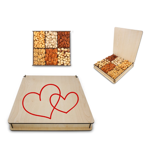 <span class=keywords><strong>Coppia</strong></span> presenta scatola di immagazzinaggio in legno di noce pieghevole a un solo livello cesto di cibo per mamma in legno di frutta secca Combo confezione <span class=keywords><strong>regalo</strong></span> - Product Image 3