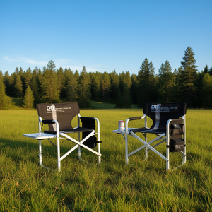 Chaise pliante légère Db avec table latérale et poches de rangement pour utilisation en extérieur dans le jardin - Product Image 2