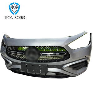 Kit Paraurti Anteriore 2020 per <span class=keywords><strong>Mercedes</strong></span>-Benz <span class=keywords><strong>GLA</strong></span> W247, Include Griglia AMG, Luci Fendinebbia, Materiale ABS e Barra Antiurto - Product Image 2