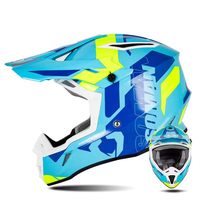 Casque de motocross intégral tout-terrain avec ensemble de lunettes, unisexe, en ABS, pour la conduite en montagne et les rallyes