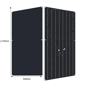高效定制尺寸ETFE Sunpower柔性太阳能电池板12V 18V 100w 120W 150W柔性太阳能模块