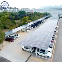 Systèmes de montage de panneaux solaires CE, systèmes de montage de carport solaire, structure en acier pour stationnement solaire, abri de garage pour carport solaire