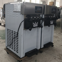 Machine à fabriquer de la crème glacée 18L/H, machines à crème glacée automatiques, machine à crème glacée molle commerciale pour les entreprises, prix