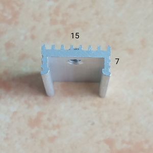 ฮีทซิงค์อะลูมิเนียม To220 ขนาด 15x7x16 20 25 30 มม. รูปตัวยู สำหรับ Mosfet Scr 7805 แบบติดตั้งบนพื้นผิว - Product Image 2