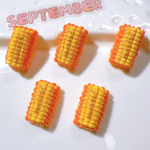 Accessoires en résine en forme d'ours, biscuits au chocolat et maïs, pour la vente en gros, matériaux DIY pour coques <span class=keywords><strong>de</strong></span> téléphone personnalisées et artisanat, et pour la décoration <span class=keywords><strong>de</strong></span> gobelets. - Product Image 6