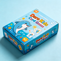 Jeu de cartes pour enfants TCG Dolphin Animal Matching Dare avec boîte à couvercle et base, impression personnalisée