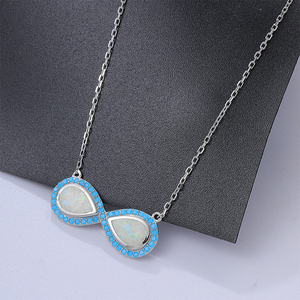 Collar con Colgante de Plata de Ley 925 con Ópalo Natural, Diseño Nuevo y Personalizado al por Mayor, Joyería de Alta Gama para Mujer - Product Image 3