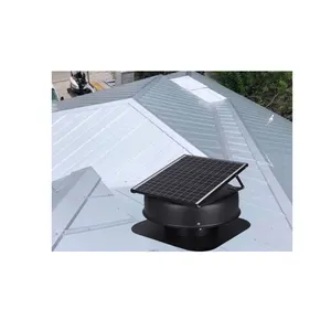 Strumento di sfiato tetto di scarico aria di raffreddamento per la serra commercio all'ingrosso soffitta ventilatore di ventilazione a energia solare con batteria per la casa