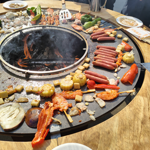 Открытый кортеновый стальной Европейский гриль для барбекю, металлический кортеновый стальной угольный гриль для барбекю - Product Image 6