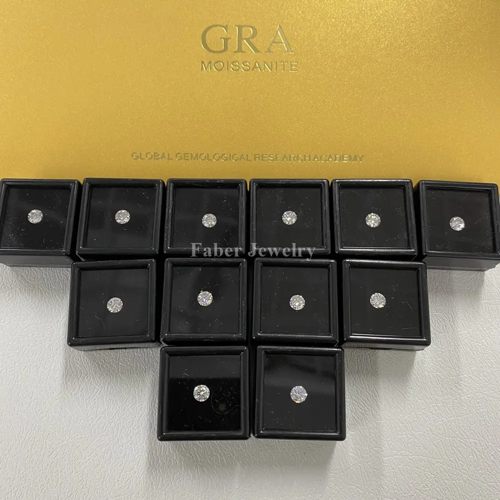 Top Quality Moissanite Diamond D Color VVS1 GRA 1CT 6.5mm Certified Moissanite